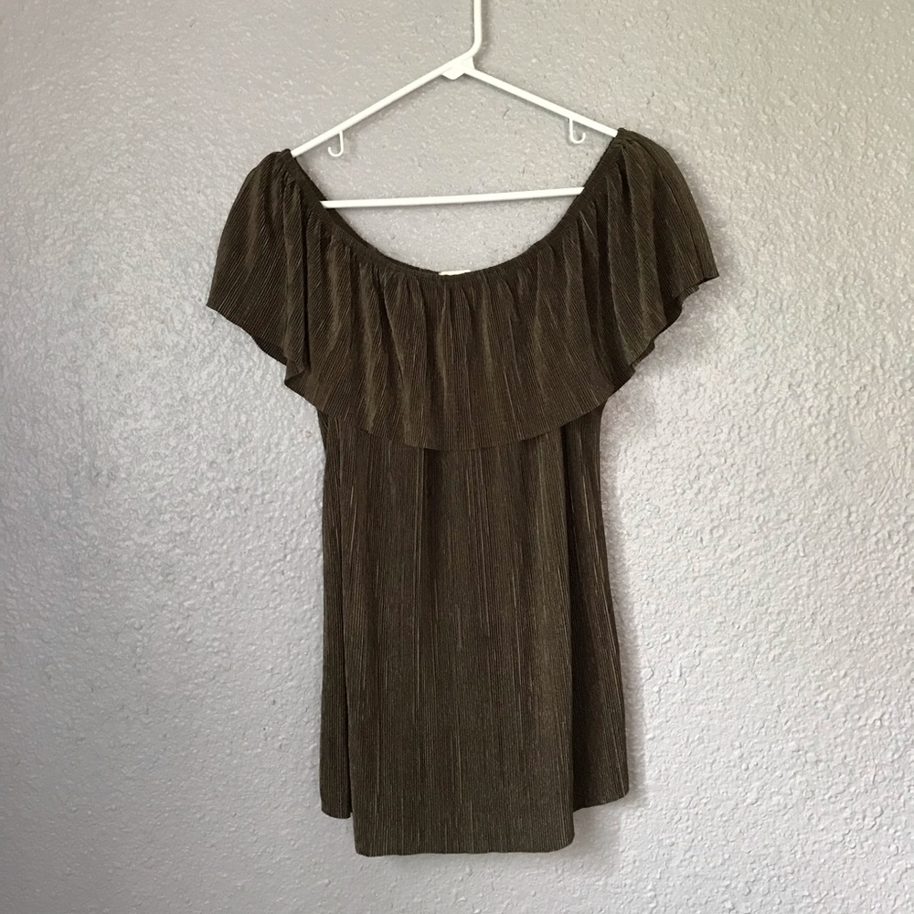 Hot & Delicious Olive OTS Blouse